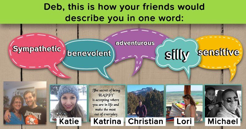 If they could only use one word, which one would your friends use to describe you?